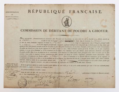 null 269 - BELGIQUE. 1799. NAMUR (Département de la Dyle.). Commission de débitant...