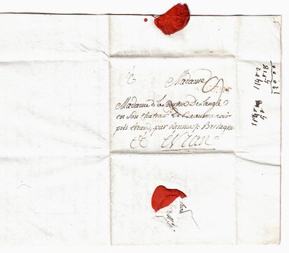 null 182 - CÔTE D'ARMOR. Letter A.S. the Chevalier de LANGLE, ARGENTAN (Orne) June...