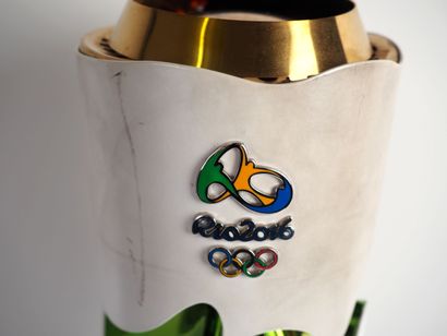 null Olympic Games/Rio, summer 2016. Official torch used. In recycled alumunium and...
