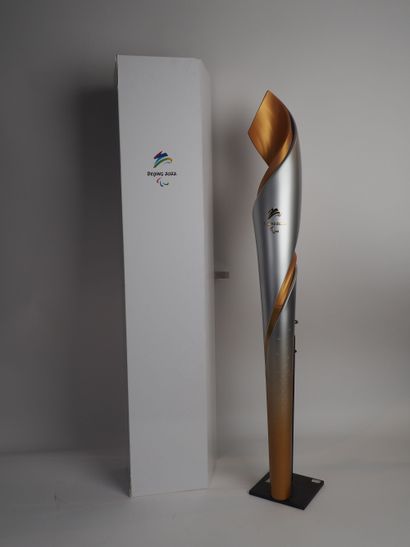 null Olympic Games/Beijing, winter 2022. Official golden torch for the Paralympic...