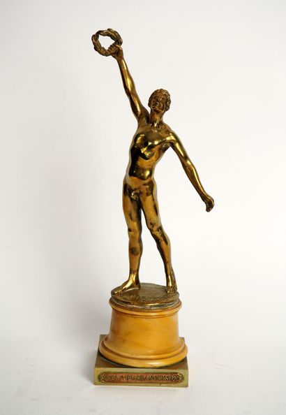 null Olympic Games/Intwerp, summer 1920. Statuette reward in gilded bronze for the...