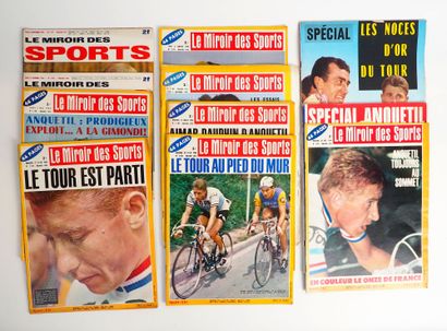 Cyclisme/Anquetil. Ensemble de 11 revues...