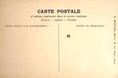 null Cyclisme/Cornet/Pritt. Belle carte humoristique neuve de 1907, signée par le...