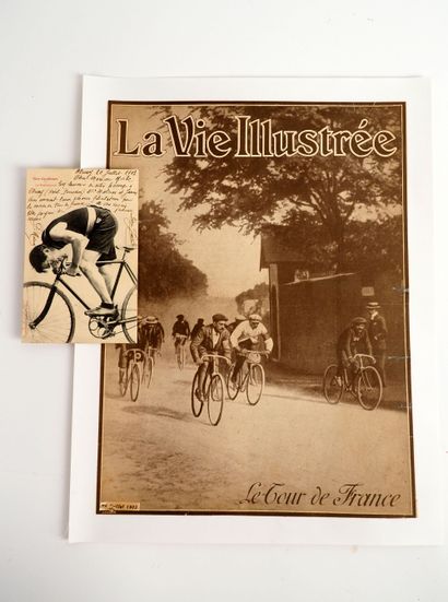 Cyclisme/Tour 1903. Deux pièces :a) Une photo...