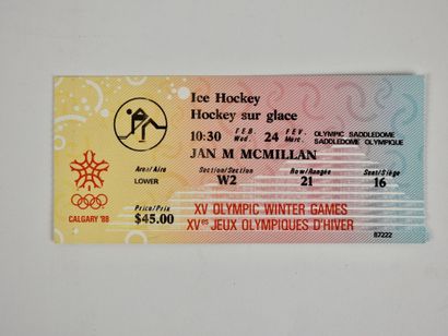 null Jeux Olympiques. Los Angeles, été 1984, Calgary, hiver 1988. Deux ensembles...