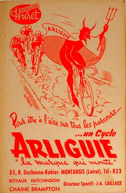 null Cyclisme/Arliguie/Diable/Huret/Montargis/Pavés. Avec un Arliguie, équipé d'un...