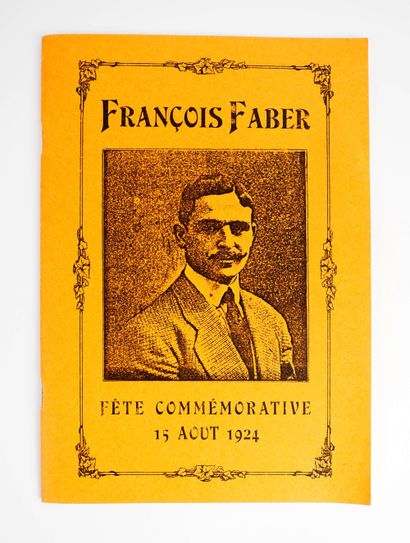 null Cyclisme/Faber/Luxembourg. Plaquette d'hommage à François Faber (1887-1915),...