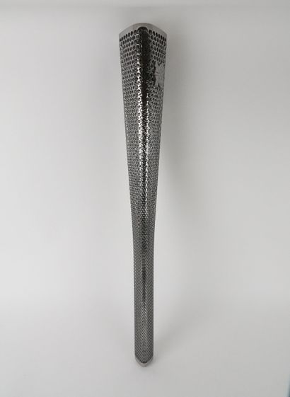 null Olympic Games. 2012, London. Official triangular torch of the paralympic games...