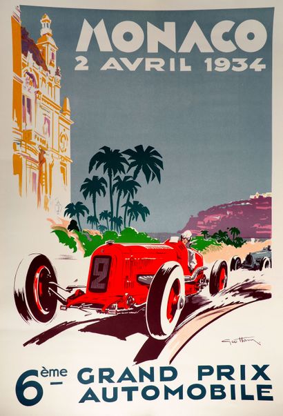 null Auto/Monaco/F1. Sixth Grand Prix Automobile (2/4/1934). By Geo Ham. The scarlet...