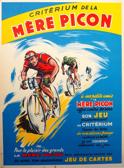null Cycling/Picon. Beautiful canvas poster "Criterium de la mère Picon" cleverly...