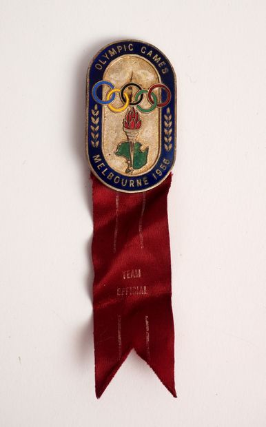 Jeux Olympiques/Melbourne, été 1956. Badge...