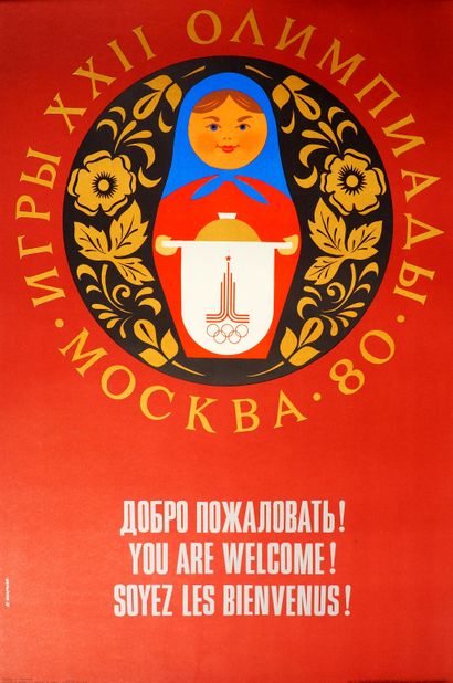 Jeux Olympiques/Moscou, été 1980. Trois affiches...