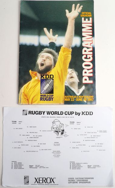 Rugby/Coupe du Monde 1987/Fouroux/Blanco/Charvet/Lacroix....