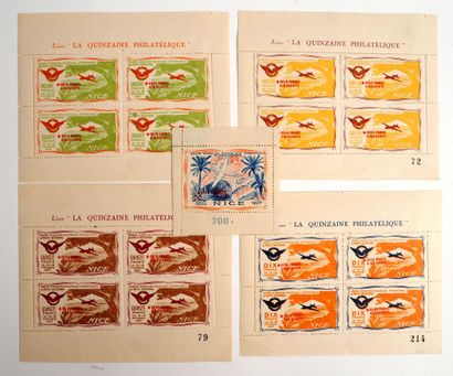 null Aviation/Poste Aérienne/Nice/Expo Intale. Ensemble neuf de 16 timbres différents...