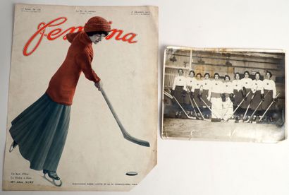 null Women's sports/Ice field hockey: two pieces: a) A color of "Fémina" of Dec 15,...