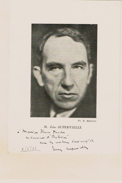Jules SUPERVIELLE (1884-1960, poète de l'Académie...