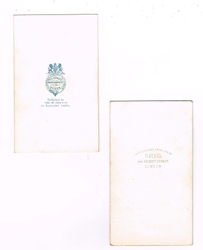 null UNITED KINGDOM / Set of 2 original business card size photographs : Queen Victoria...