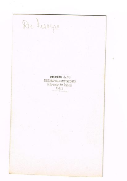 null Ferdinand de LESSEPS / Original photograph by Disdéri, business card size