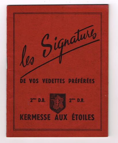 null AUTOGRAPHES – Kermesse aux Etoiles / Carnet, début des Années 50 de cette célèbre...