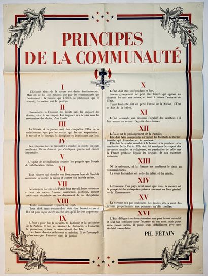 EPOQUE VICHY 1943 – Principes de la Communauté...