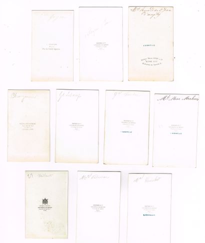 null SECOND EMPIRE - MILITARY / Set of 10 original photographs in business card format:...