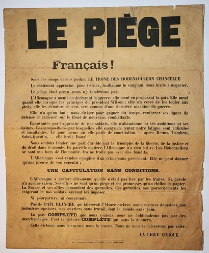 1917 « Le Piège » – La Ligue Civique / Affiche...