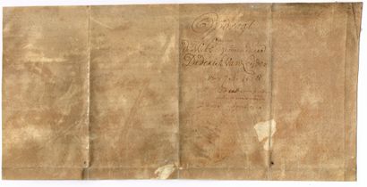 null PAYS-BAS – POLDER / Charte sur vélin (37,5 x 18,5 cm), avec sceau à sec : Constitution...