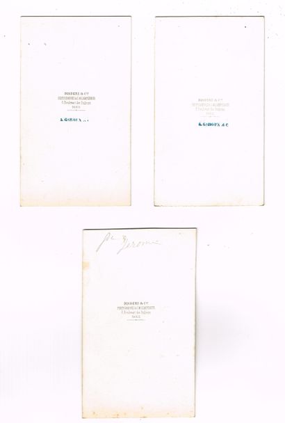 null BONAPARTE FAMILY / Set of 3 original photographs by Disdéri, business card size...