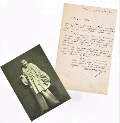 null MIME - Charles DEBUREAU (1829-1873) / Autograph letter signed, 1 p in-4, Paris,...