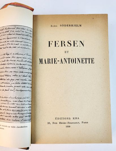 null [EDOUARD VIII Duke of WINDSOR] / " Fersen et Marie-Antoinette - Journal intime...