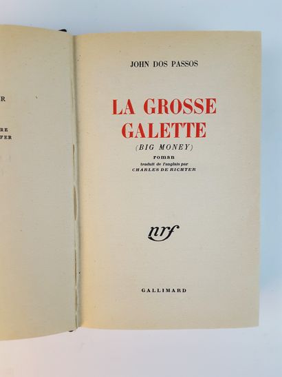 null John DOS PASSOS – Cartonnage PRASSINOS / « La grosse Galette » traduit par Charles...
