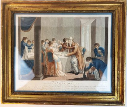 null GRAVURE – Augustin LEGRAND (1765-1815, graveur) / Suite de 5 estampes, fin XVIII°,...