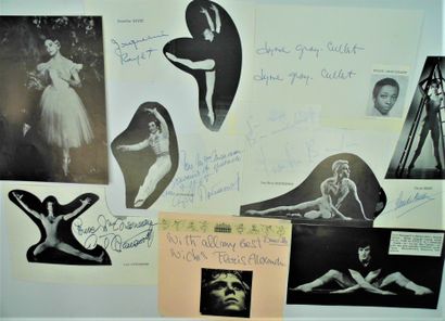 null DANCE. Important set of about 60 autographs collected by an amateur, various...