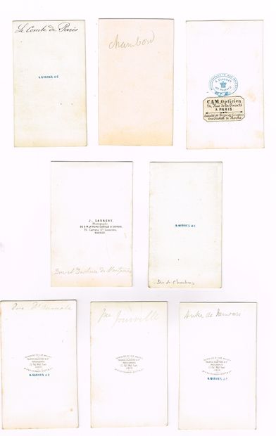 null ORLEANS FAMILY / Set of 8 original business card size photographs : Queen Marie-Amélie...