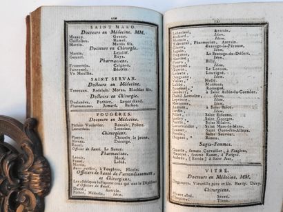 null RENNES (Ille et Villaine) 1807 - " Tablettes de Rennes et du département d'Ille-et-Villaine...