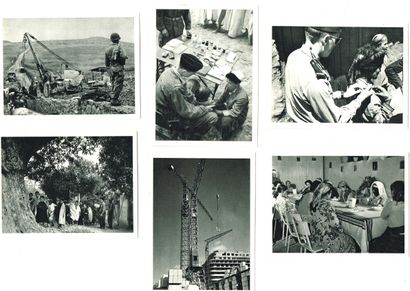 null ALGERIA WAR - Rare set of 15 propaganda cards (all different) with correspondence...