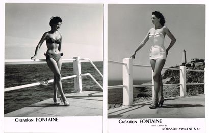 null FASHION 50's / Set of 28 original vintage photographs of the 50's, Zora creations...