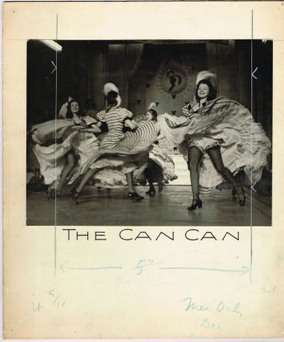 null FRENCH CANCAN / Ensemble de 5 photographies originales des Années 30 (18 x 26...