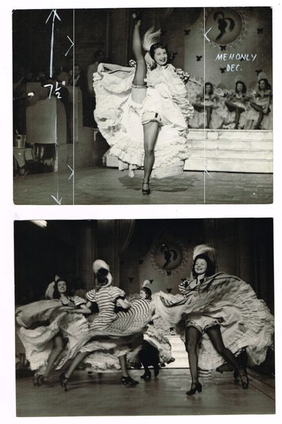 null FRENCH CANCAN / Set of 5 original photographs from the 30's (18 x 26 cm) by...