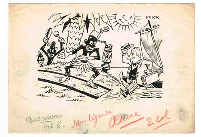 COLONIALISME – Louis FRICK (1898-1984, dessinateur...