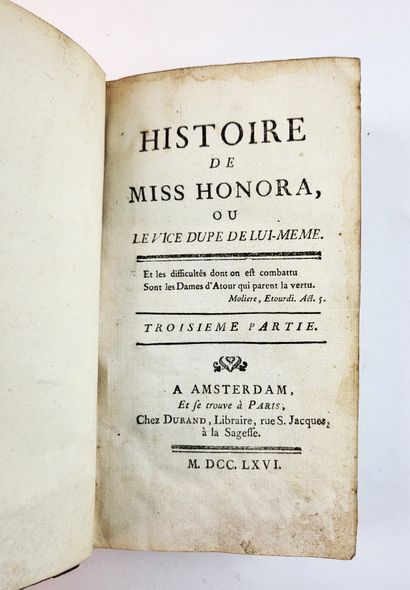 null "Histoire de Miss Honora ou Le Vice dupe de lui-même" (by Claude-Rigobert Lefebvre...