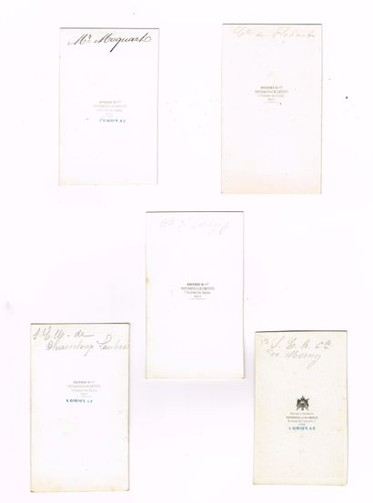 null SECOND EMPIRE / Set of 5 original photographs of personalities of the Second...