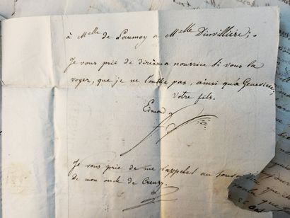 null LOIRET - Château de DENAINVILLIERS - DUHAMEL de FOUGEROUX family / Correspondence...