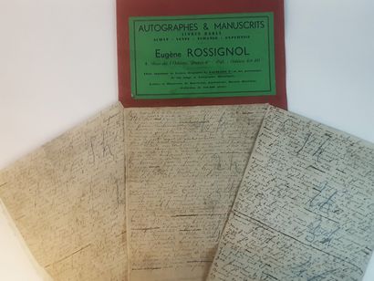 null Henri ROCHEFORT (1831-1913, journaliste polémiste) / Suite de 3 manuscrits autographes...