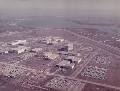 NASA NASA. Rare and perfect aerial view of the famous "Manned Spacecraft Center"...