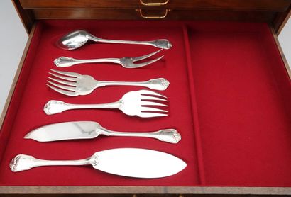 null CHRISTOFLE CARDEILHAC.. Set of 180 pieces in silver 925 MM, 24 table cutlery,...