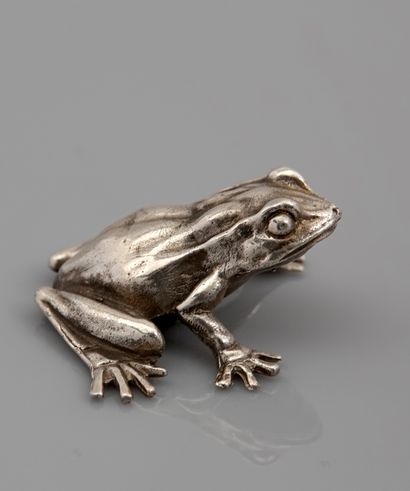 null Frog, silver 925 MM, size 4 x 5 cm, Minerve hallmark, weight: 80gr. gross.