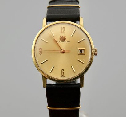 null "Bucherer

Gold-plated dress watch with automatic movement.

- Round gold-plated...
