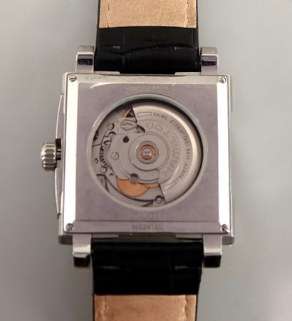 null "Hamilton_x000B_Steel city watch with automatic movement._x000B_- Square steel...