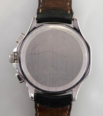 null "Michel Herbelin_x000B_Steel sports chronograph watch with quartz movement._x000B_-...